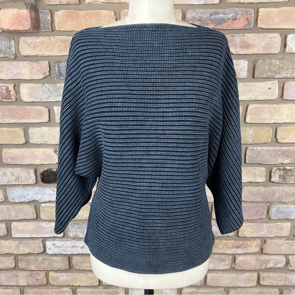 DEMYLEE navy washed cotton dolman sleeve sweater